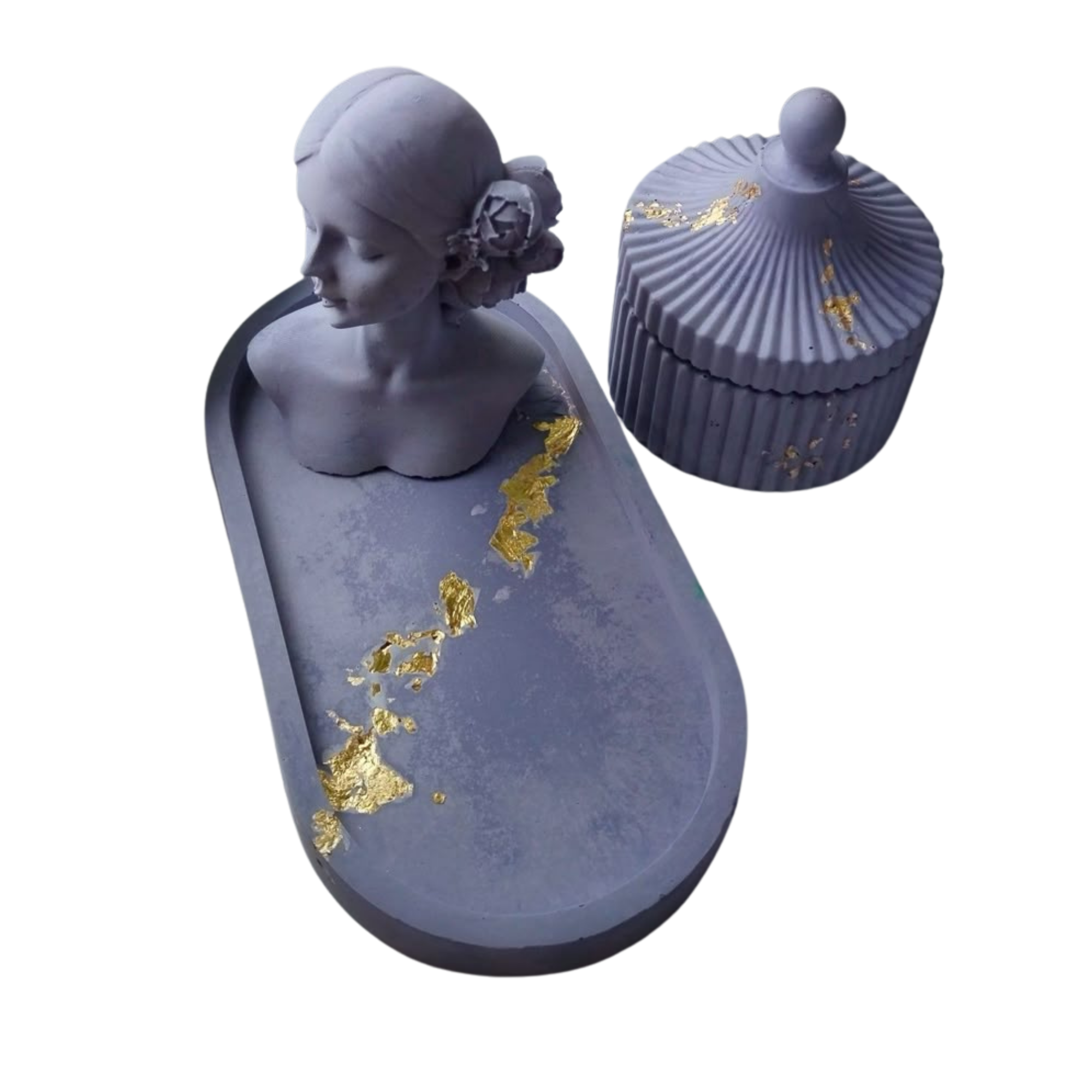 Plaster cast seashell sculpture made at a Bubble Brush adults event